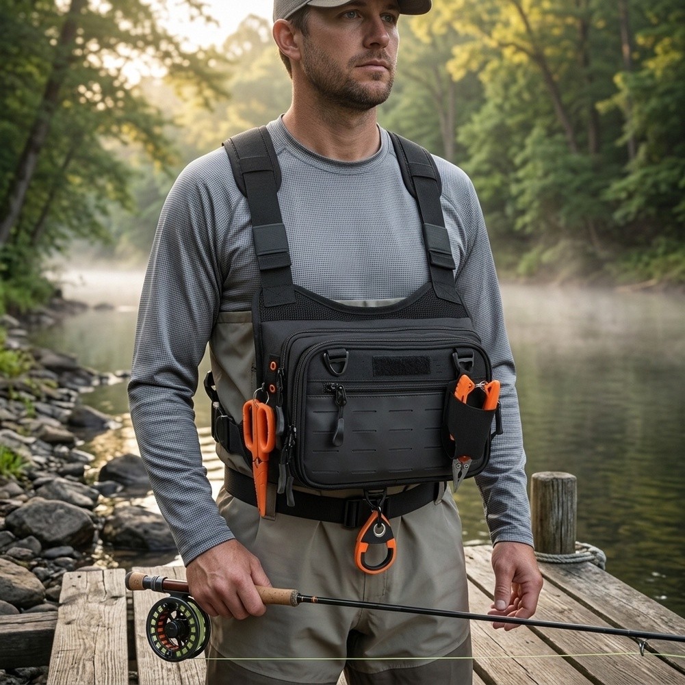 Fly Fishing Chest Pack Backpac - Fishing Vest recension och pris