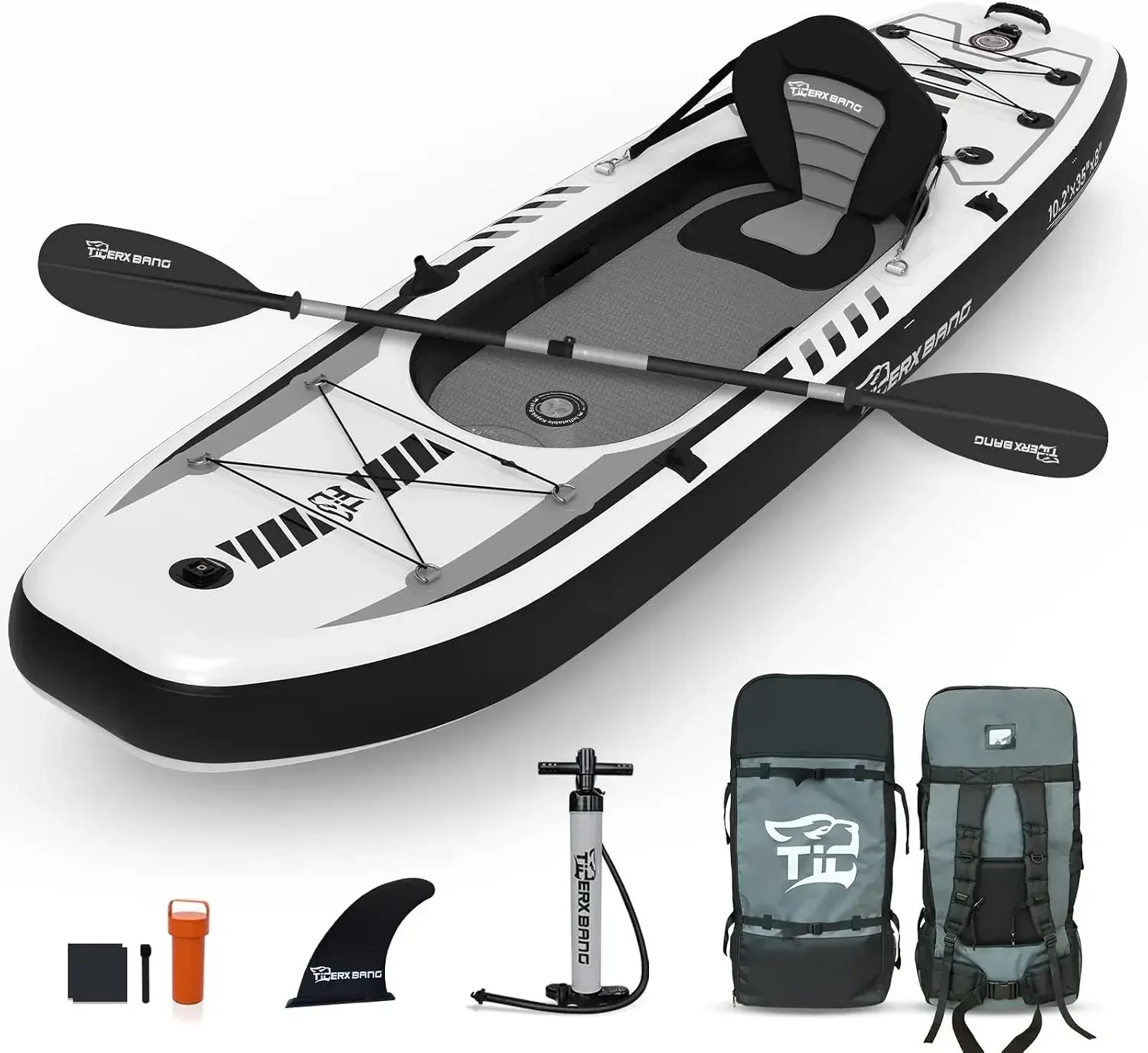 TIGERXBANG 10.2'x35''x8'' Infl - Fishing Backpack recension och pris